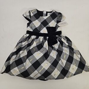 Baby Girls Carter's‎ Black and White Christmas Dress 18m